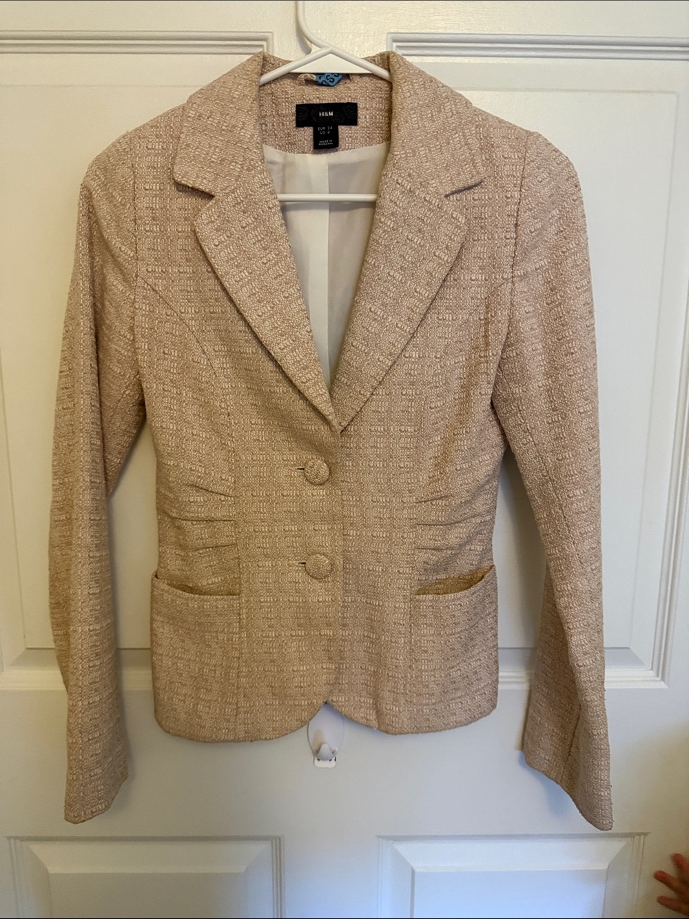 Worthington Light Beige Tweed Blazer Jacket
